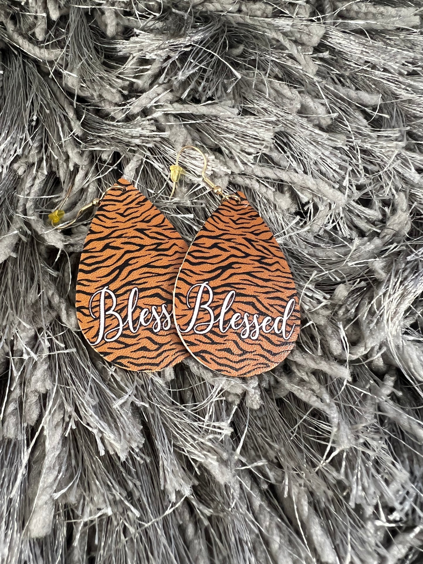 Blessed Animal Print Earrings (Tiger)