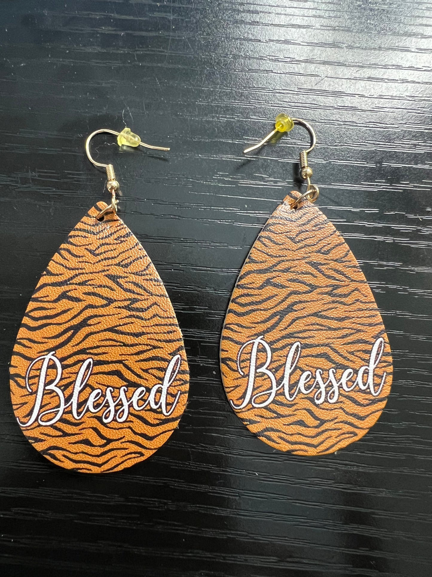 Blessed Animal Print Earrings (Tiger)