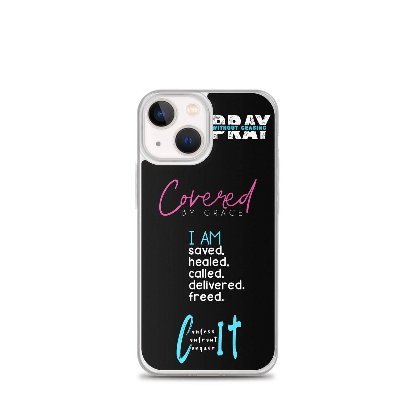 Faith Inspired Collage iPhone Case | Blue