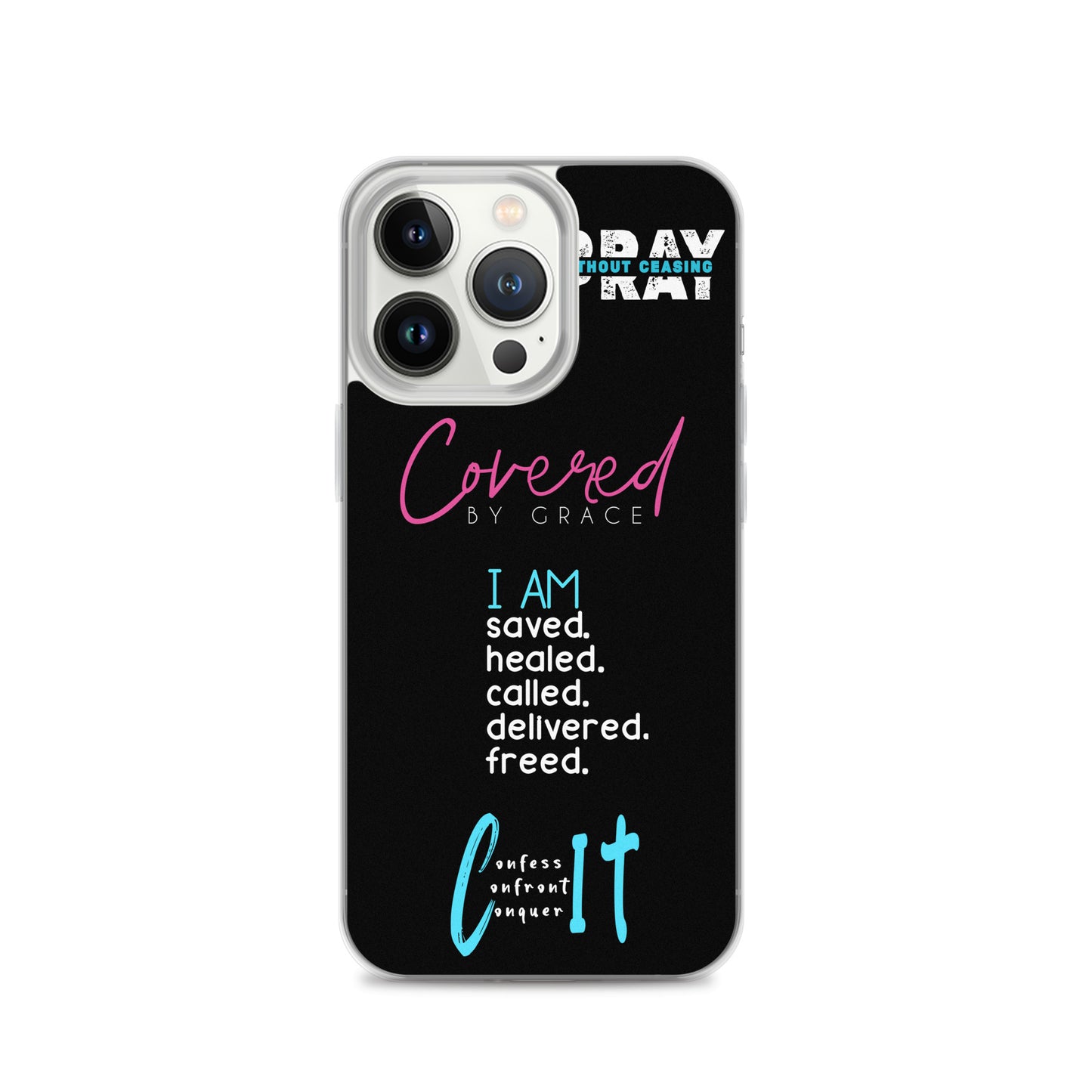 Faith Inspired Collage iPhone Case | Blue