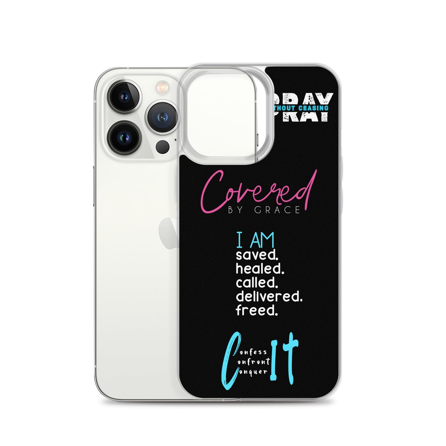 Faith Inspired Collage iPhone Case | Blue