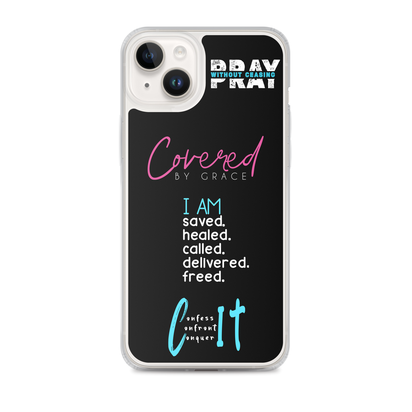 Faith Inspired Collage iPhone Case | Blue