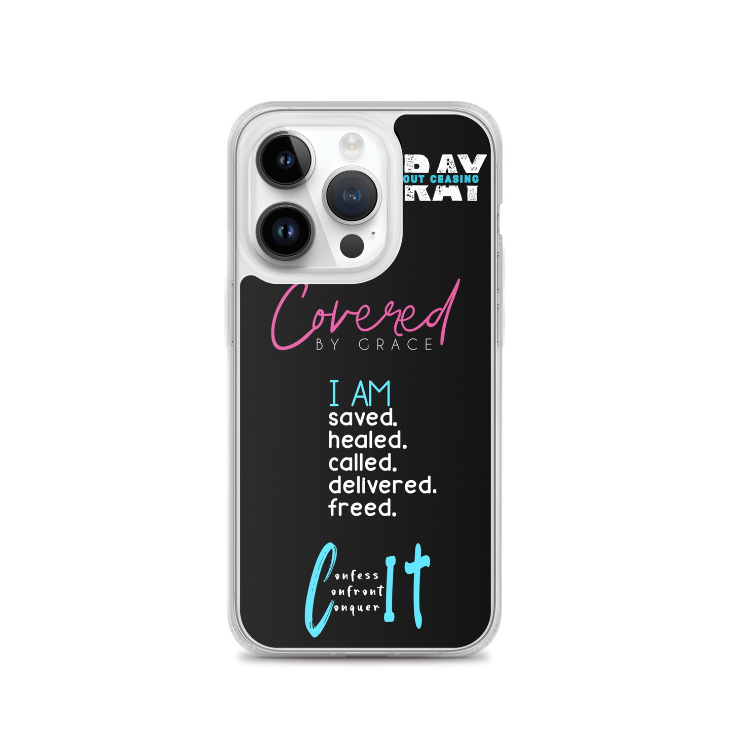 Faith Inspired Collage iPhone Case | Blue