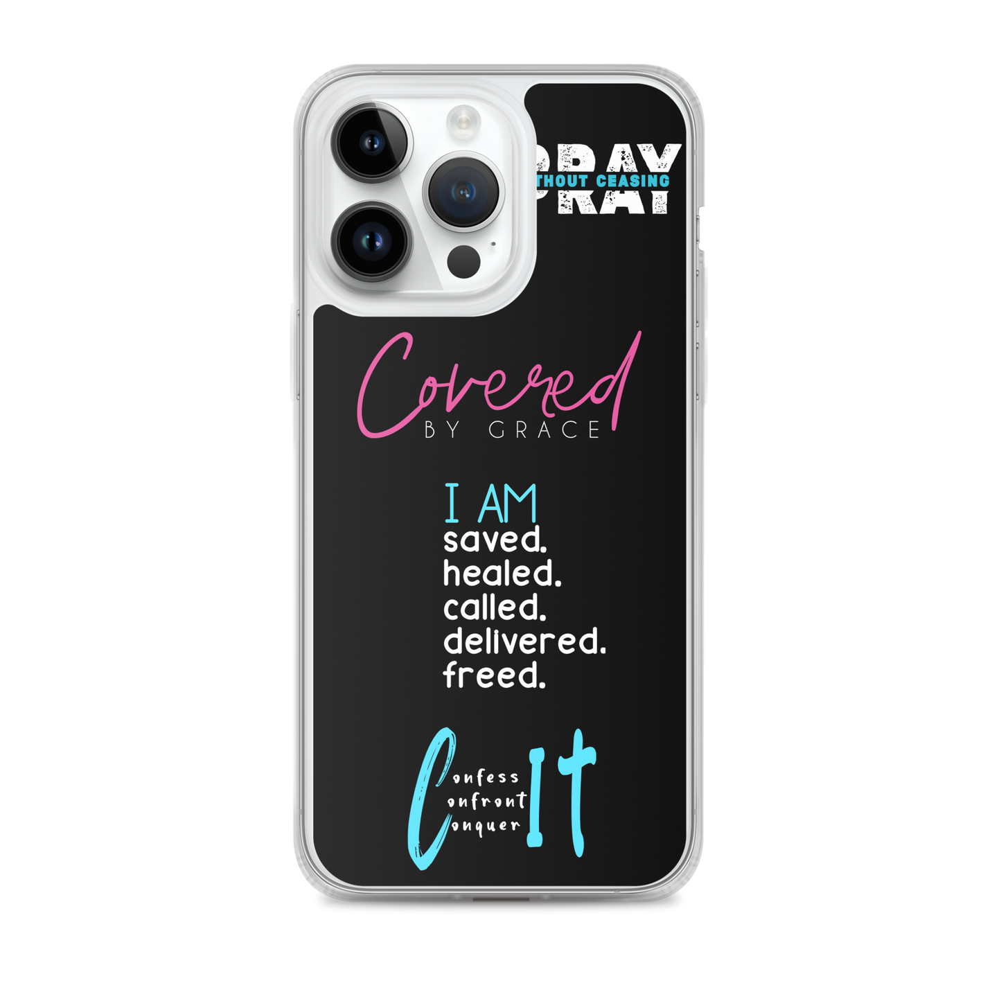 Faith Inspired Collage iPhone Case | Blue