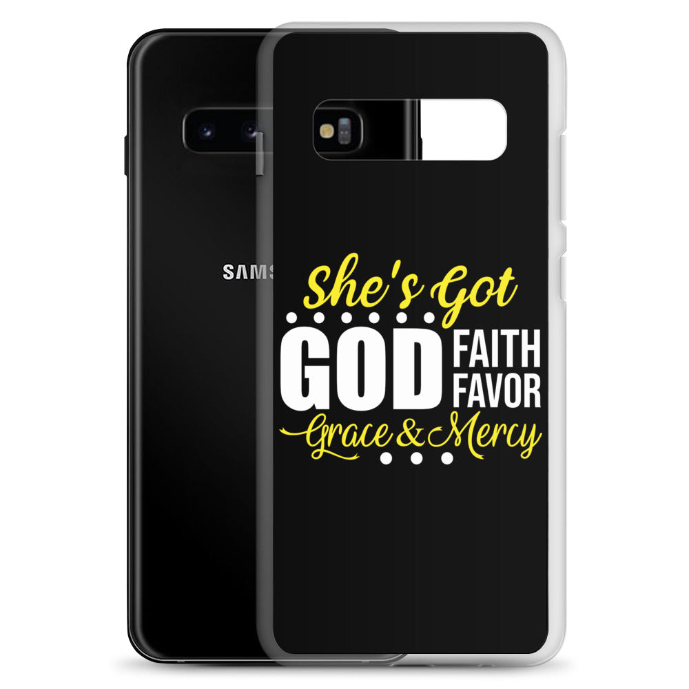 She's Got God | Faith | Favor } Grace & Mercy | Samsung Case
