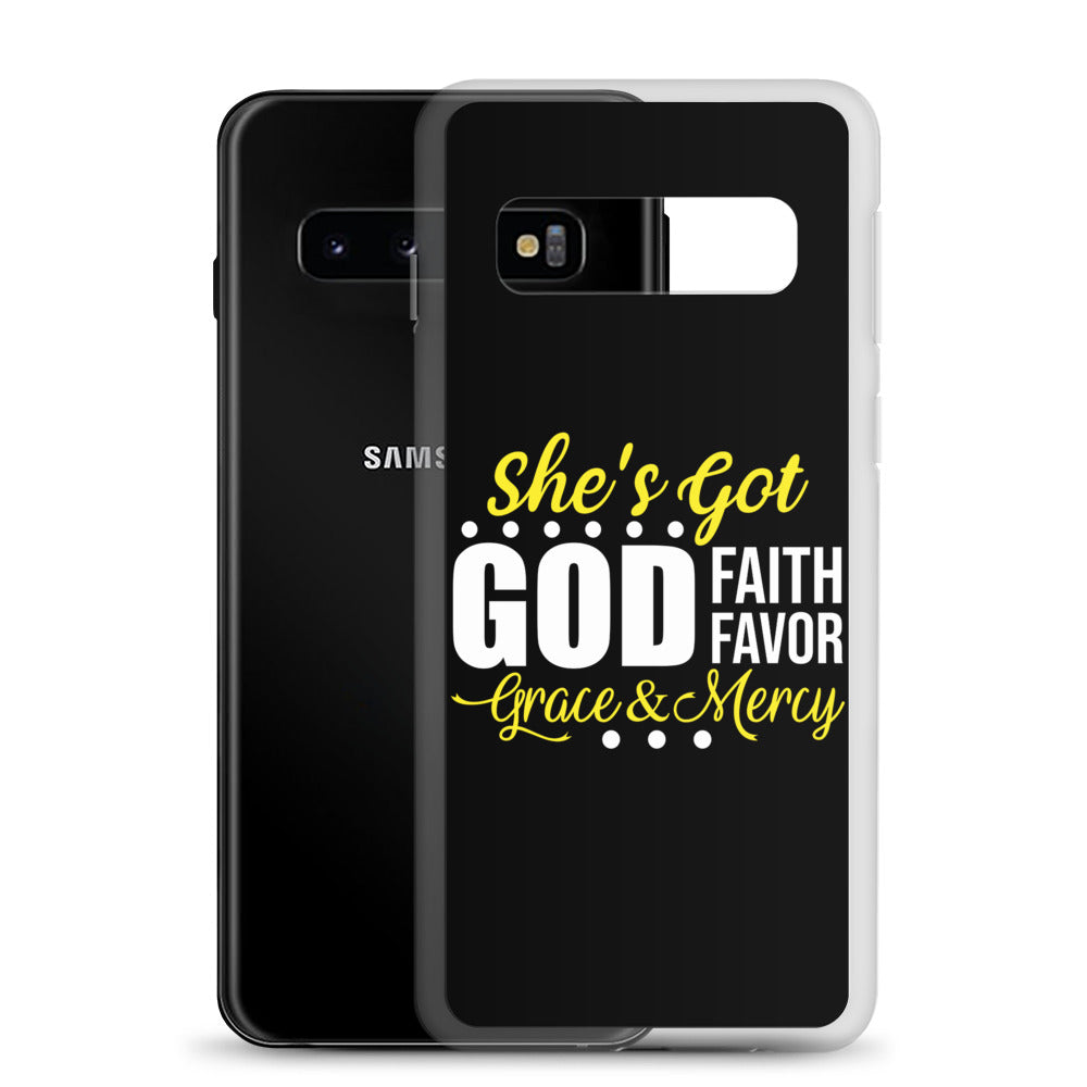 She's Got God | Faith | Favor } Grace & Mercy | Samsung Case