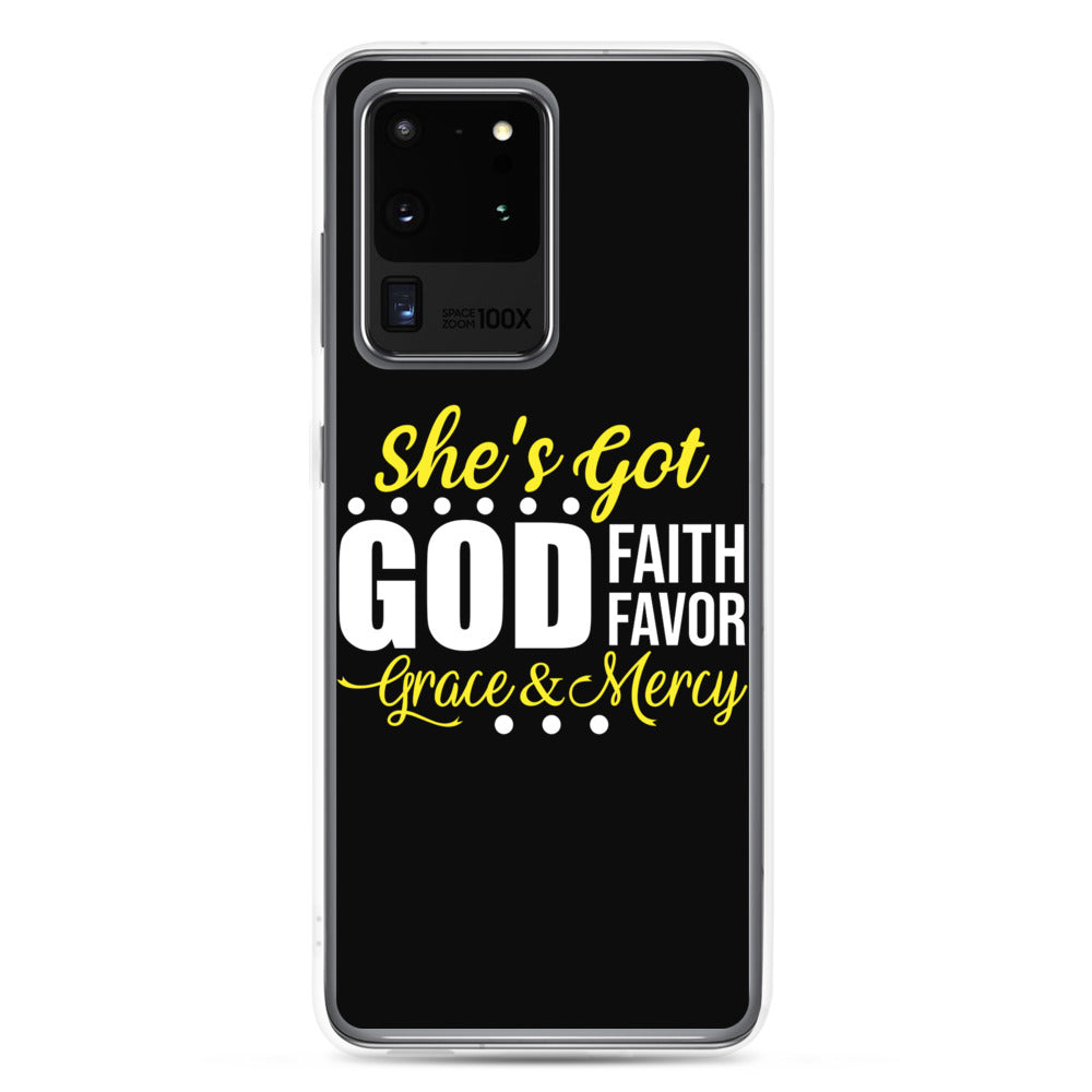 She's Got God | Faith | Favor } Grace & Mercy | Samsung Case