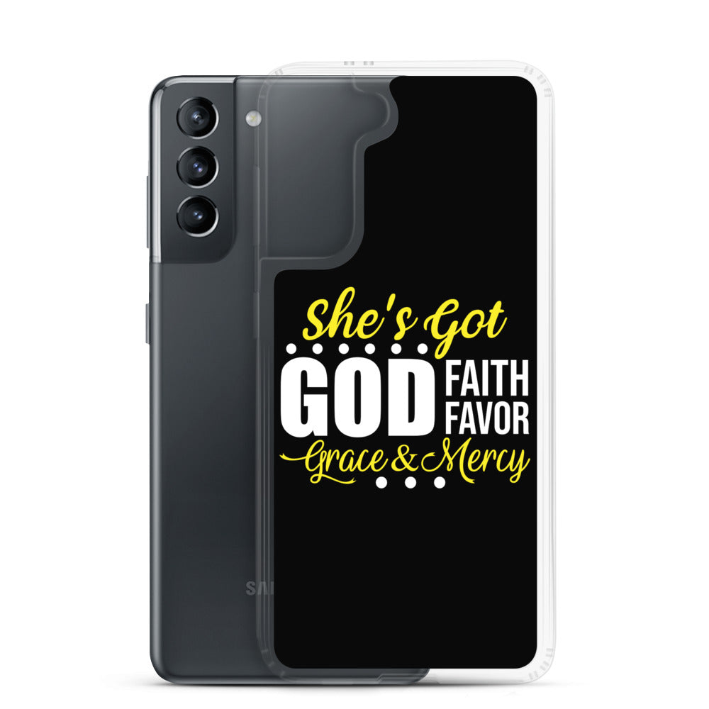 She's Got God | Faith | Favor } Grace & Mercy | Samsung Case