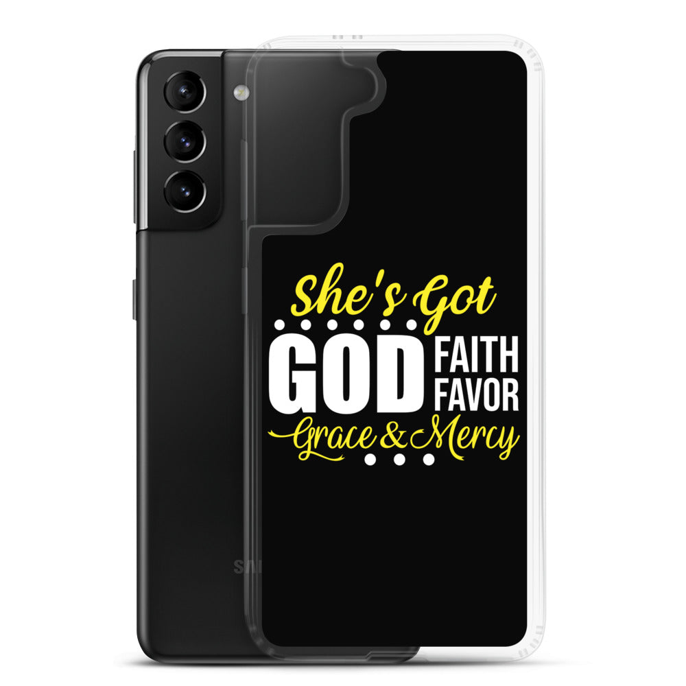 She's Got God | Faith | Favor } Grace & Mercy | Samsung Case