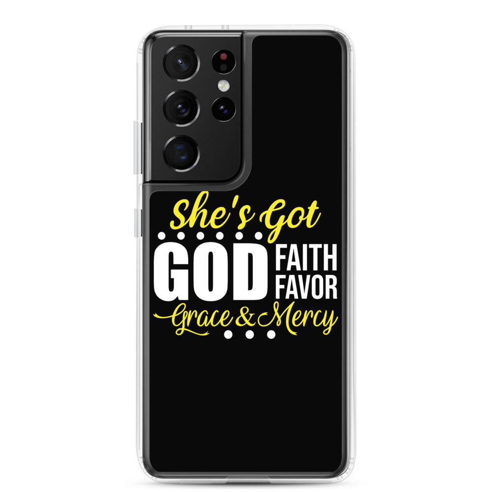 She's Got God | Faith | Favor } Grace & Mercy | Samsung Case