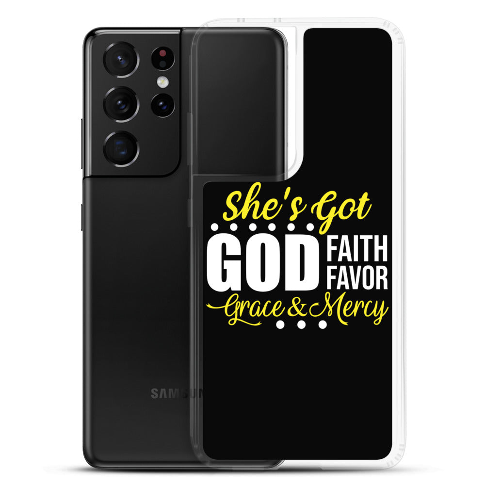 She's Got God | Faith | Favor } Grace & Mercy | Samsung Case