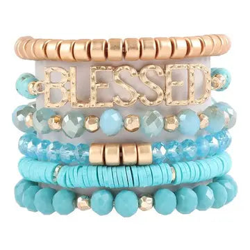 Blessed Charm Multiline Beaded Bracelet