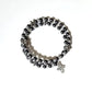 Hematite Bead Wrap Bracelet with Cross Charm