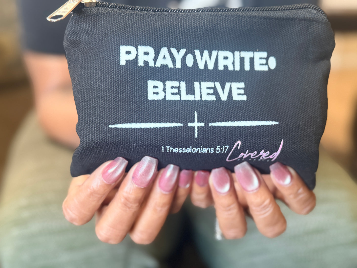 Faith-Inspired Canvas Pouch | 1 each  | HQ