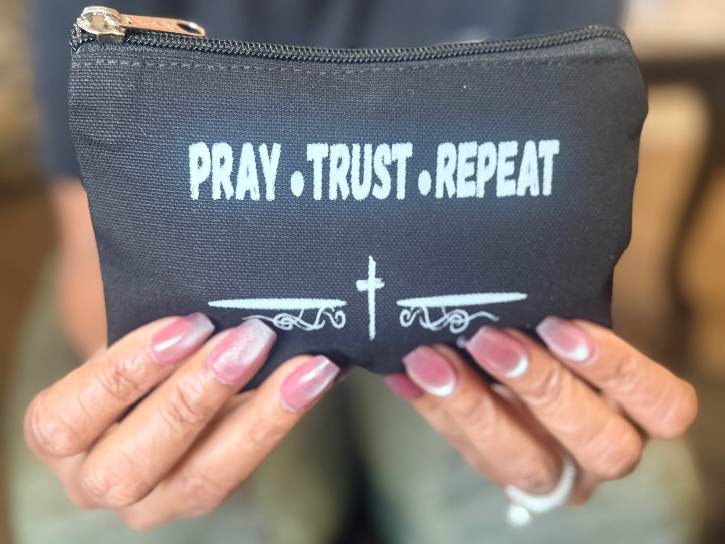 Faith-Inspired Canvas Pouch | 1 each  | HQ