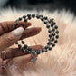 Hematite Bead Wrap Bracelet with Cross Charm