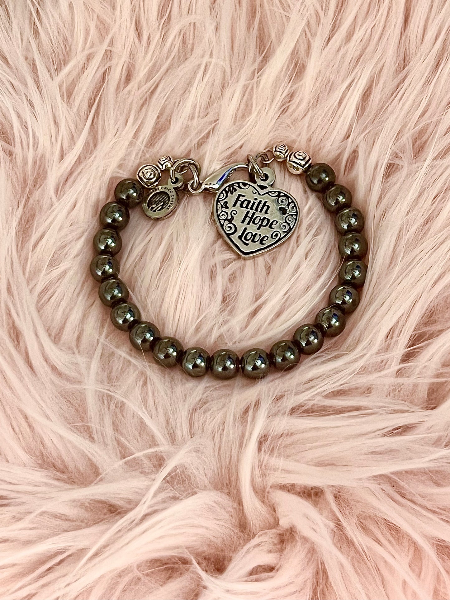 Faith | Hope | Love Heart Bracelet