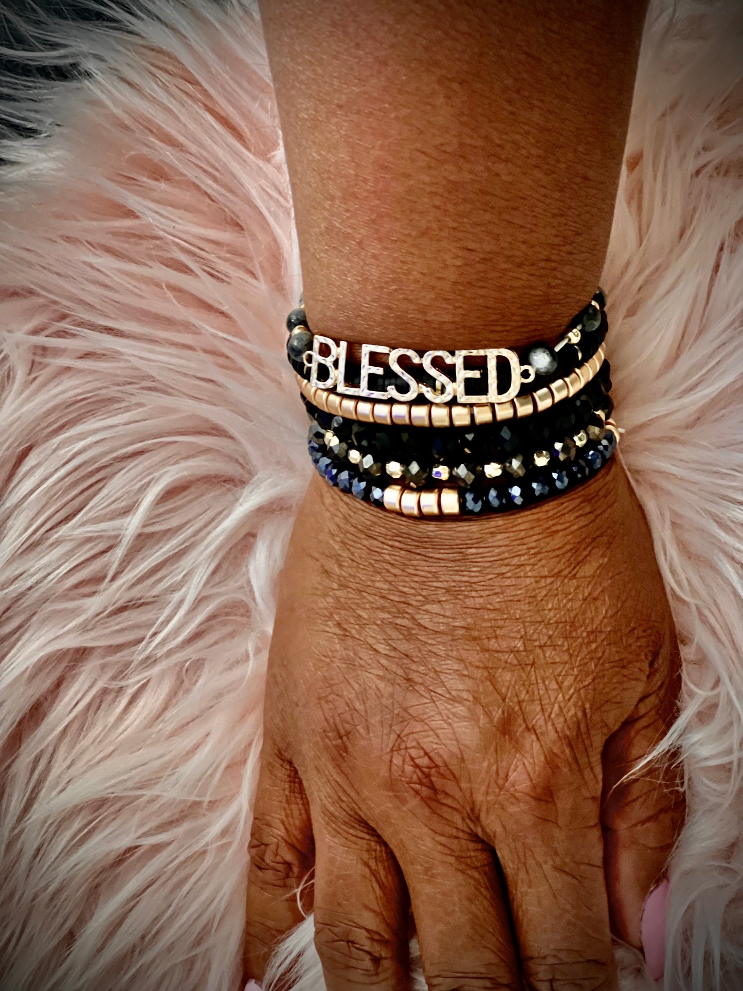 Blessed Charm Multiline Beaded Bracelet