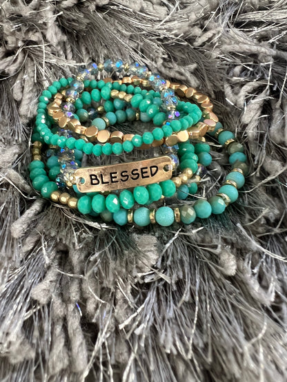 Blessed Charm Multiline Beaded Bracelet