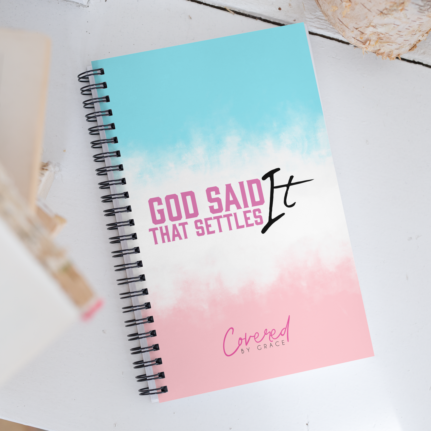 God Said It | That Settles it! | Spiral Notebook | Pink