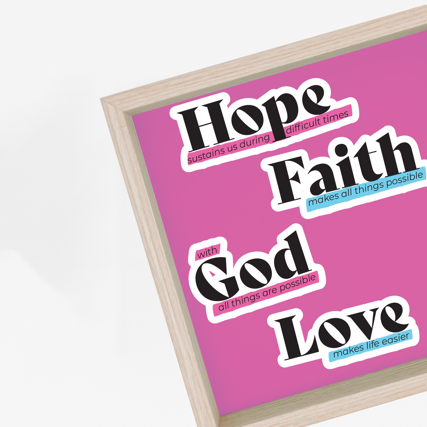 Hope | Faith | God | Love | Sticker Pack