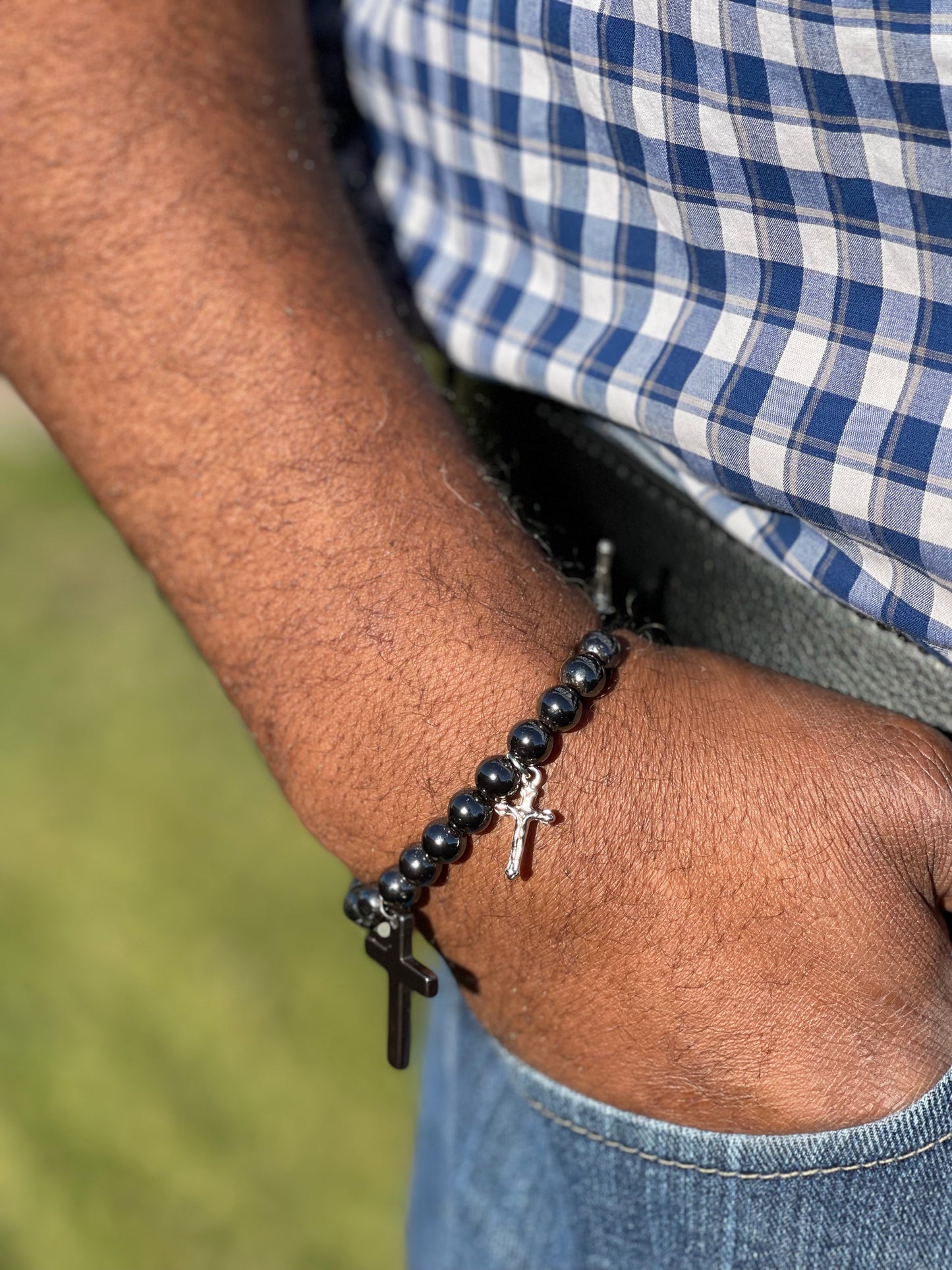 Christian Cross Magnet Bracelet