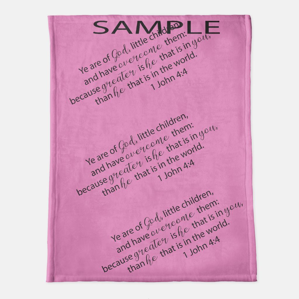 Personalize Throw Blanket | Scripture or Prayer
