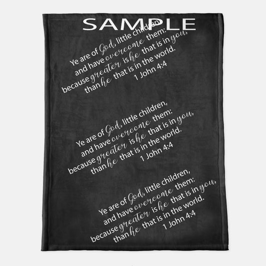 Personalize Throw Blanket | Scripture or Prayer