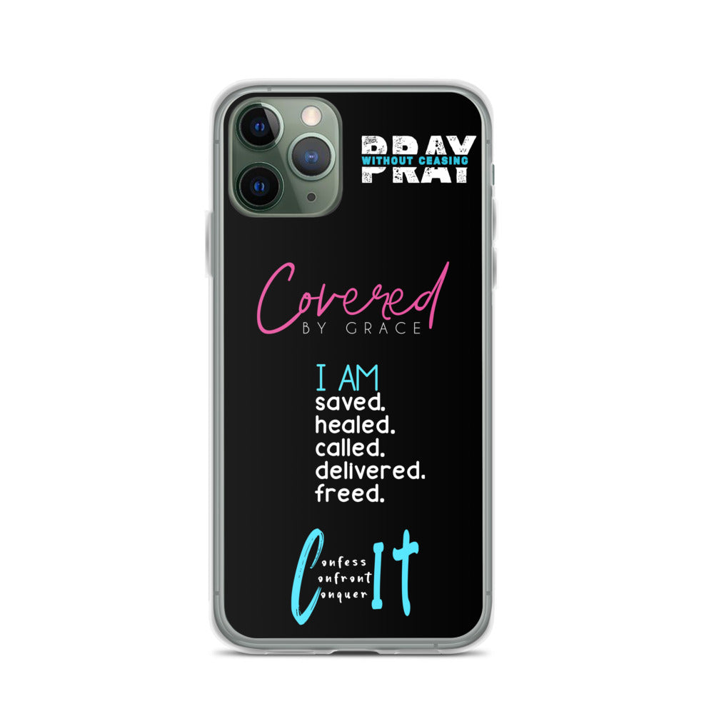 Faith Inspired Collage iPhone Case | Blue