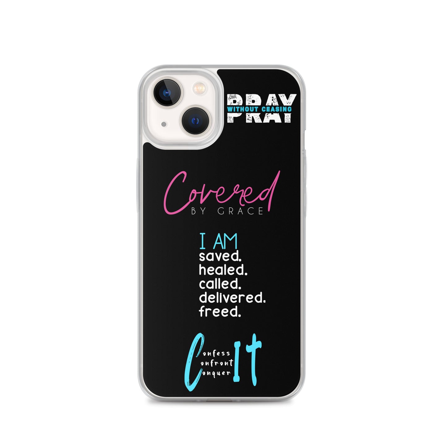 Faith Inspired Collage iPhone Case | Blue