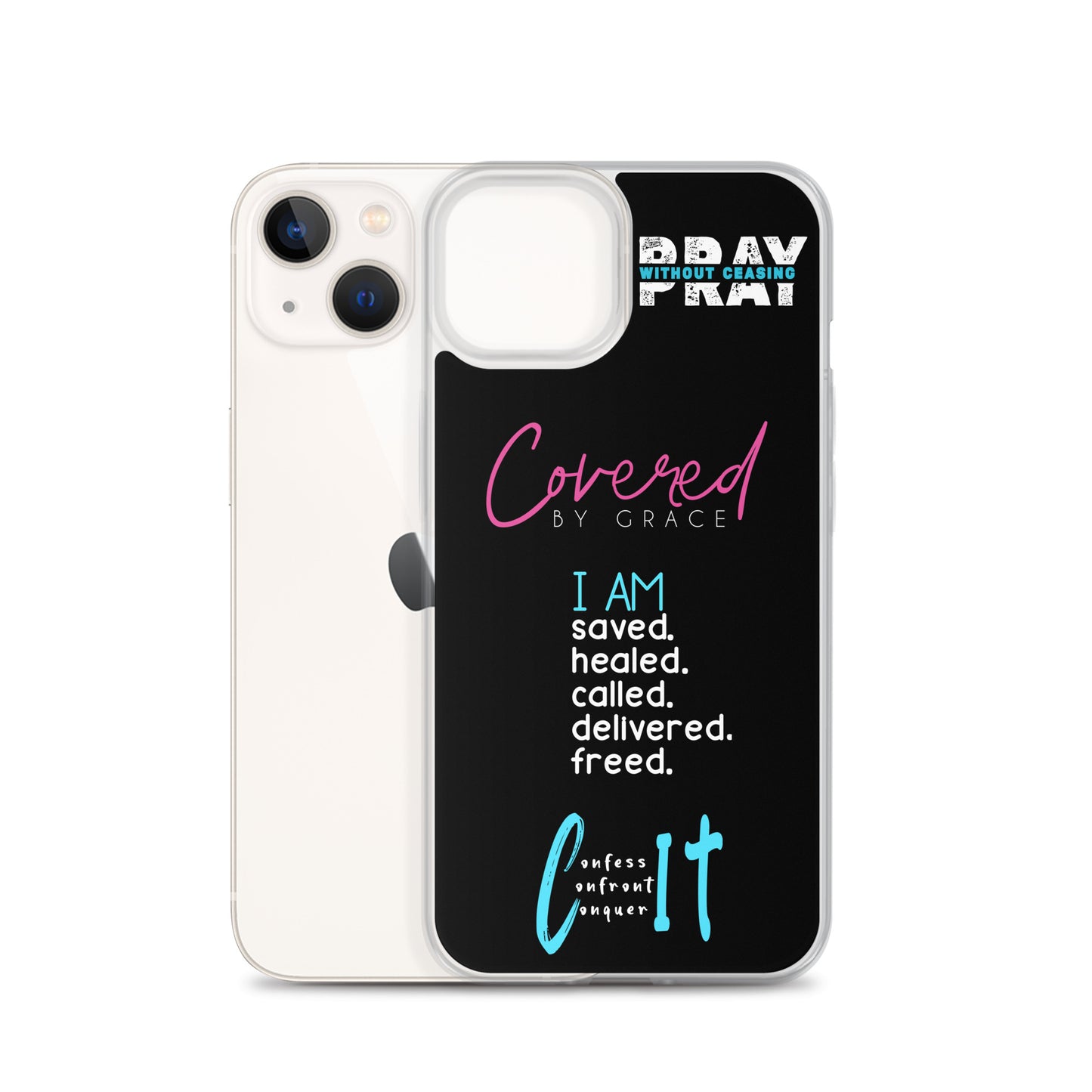 Faith Inspired Collage iPhone Case | Blue