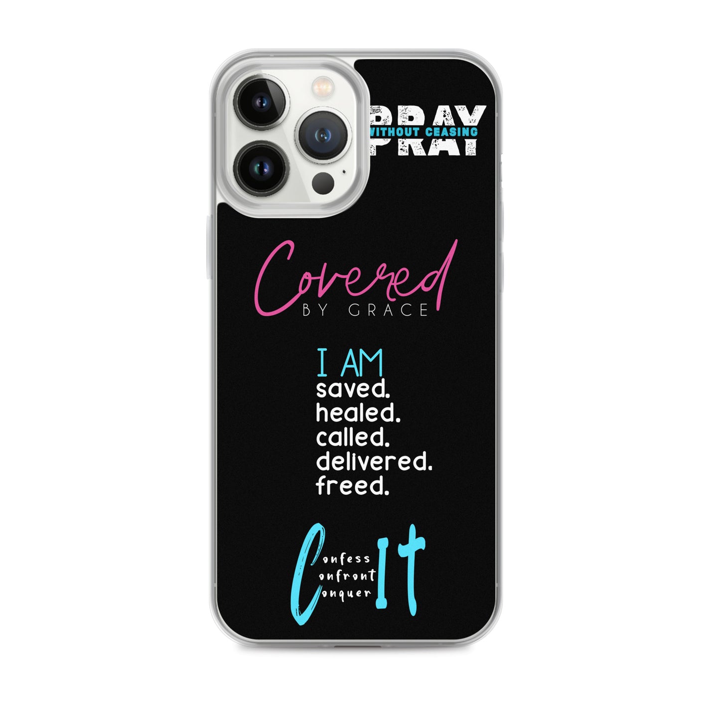 Faith Inspired Collage iPhone Case | Blue