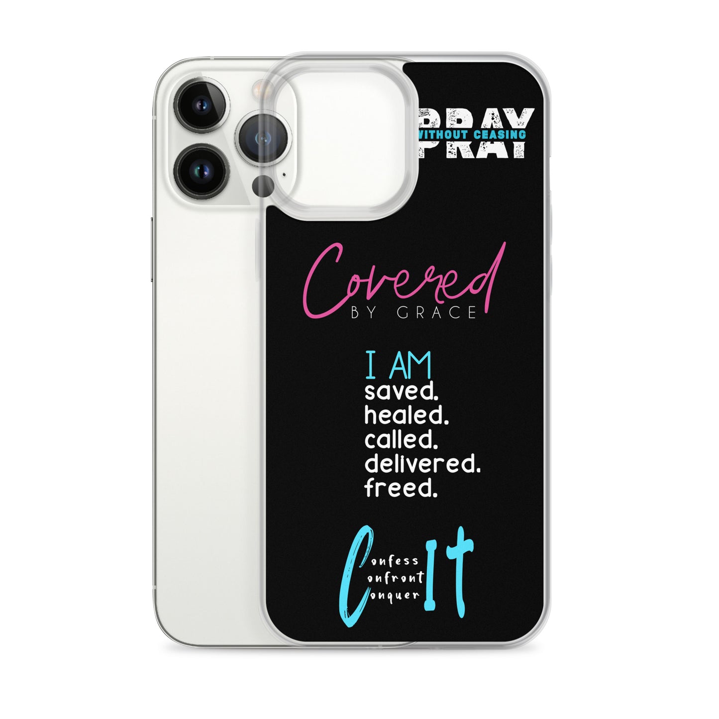 Faith Inspired Collage iPhone Case | Blue