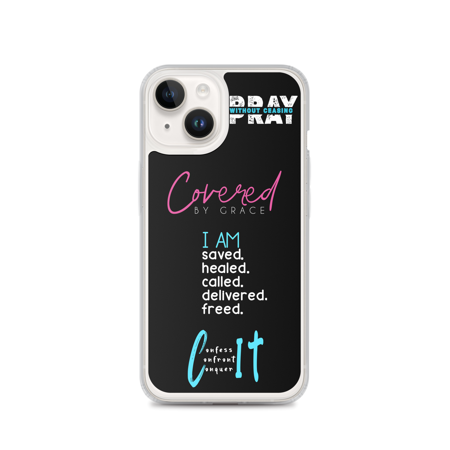 Faith Inspired Collage iPhone Case | Blue