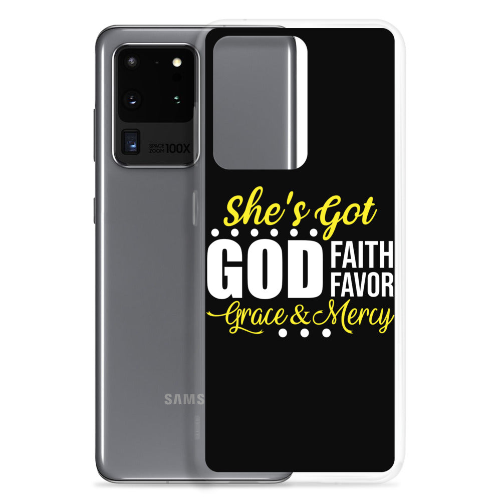 She's Got God | Faith | Favor } Grace & Mercy | Samsung Case